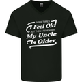 My Uncle is Older 30th 40th 50th Birthday Mens V-Neck Cotton T-Shirt Black