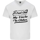 My Uncle is Older 30th 40th 50th Birthday Mens V-Neck Cotton T-Shirt White