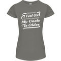 My Uncle is Older 30th 40th 50th Birthday Womens Petite Cut T-Shirt Charcoal