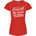 My Uncle is Older 30th 40th 50th Birthday Womens Petite Cut T-Shirt Red