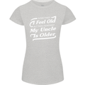 My Uncle is Older 30th 40th 50th Birthday Womens Petite Cut T-Shirt Sports Grey