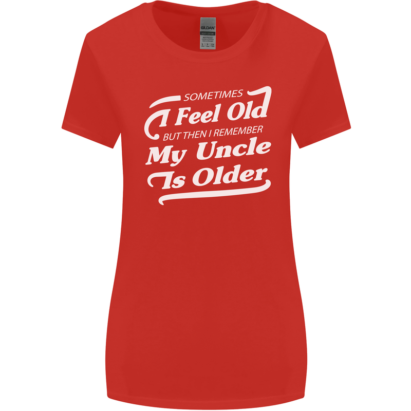 My Uncle is Older 30th 40th 50th Birthday Womens Wider Cut T-Shirt Red