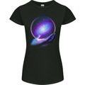 My Universe Planets Astronomy Space Galaxy Womens Petite Cut T-Shirt Black