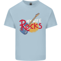 My Wife Rocks Funny Music Guitar Mens Cotton T-Shirt Tee Top Light Blue