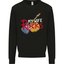 My Wife Rocks Funny Music Guitar Mens Sweatshirt Jumper Black