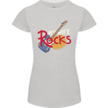 My Wife Rocks Funny Music Guitar Womens Petite Cut T-Shirt Sports Grey