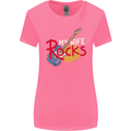 My Wife Rocks Funny Music Guitar Womens Wider Cut T-Shirt Azalea
