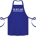 My Wife Says Funny Sarcastic Husband Couple Cotton Apron 100% Organic Royal Blue