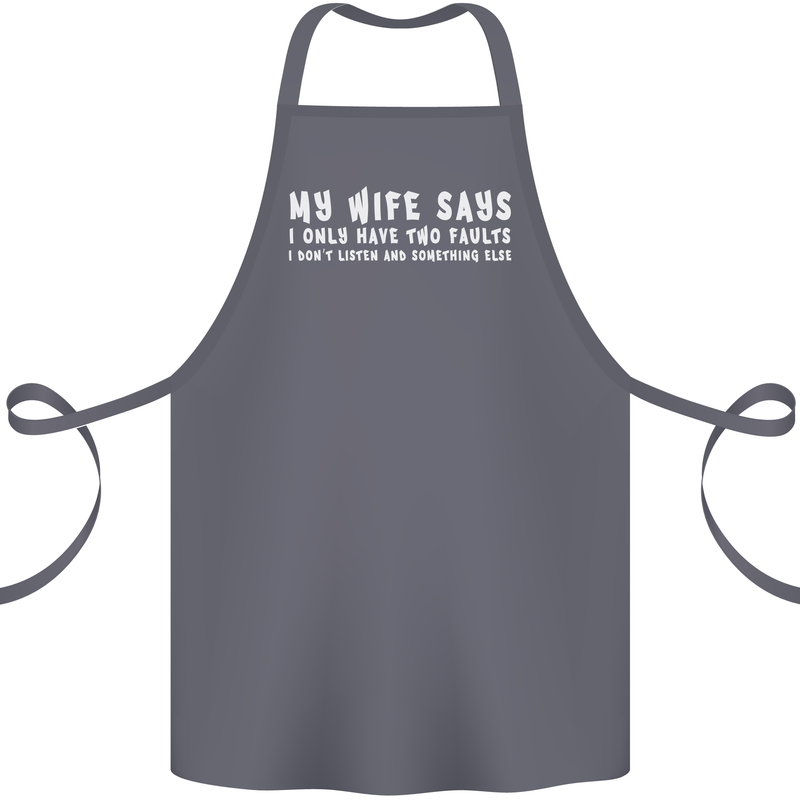 My Wife Says Funny Sarcastic Husband Couple Cotton Apron 100% Organic Steel