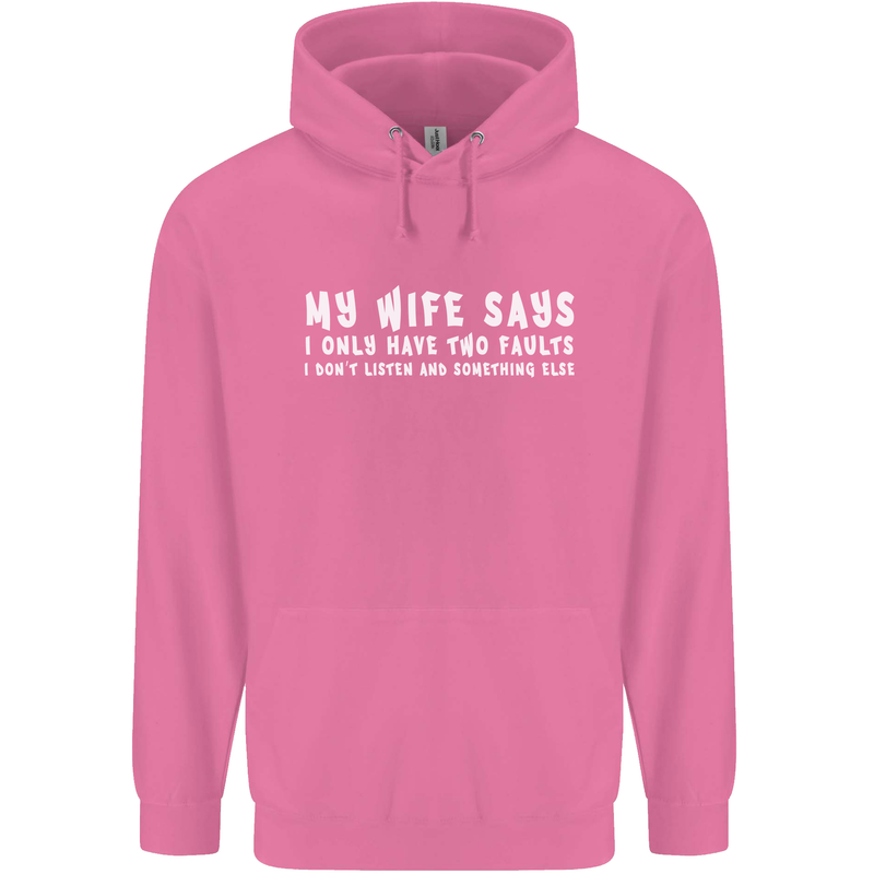 My Wife Says Funny Sarcastic Husband Couple Mens 80% Cotton Hoodie Azelea