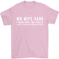 My Wife Says Funny Sarcastic Husband Couple Mens T-Shirt Cotton Gildan Light Pink