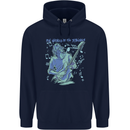 My World Is Six Strings Guitar Rock Music Childrens Kids Hoodie Navy Blue