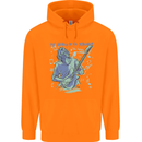 My World Is Six Strings Guitar Rock Music Childrens Kids Hoodie Orange