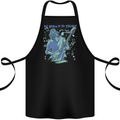 My World Is Six Strings Guitar Rock Music Cotton Apron 100% Organic Black