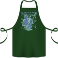 My World Is Six Strings Guitar Rock Music Cotton Apron 100% Organic Forest Green