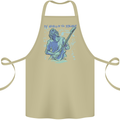 My World Is Six Strings Guitar Rock Music Cotton Apron 100% Organic Khaki