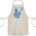 My World Is Six Strings Guitar Rock Music Cotton Apron 100% Organic Natural