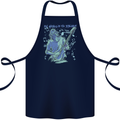 My World Is Six Strings Guitar Rock Music Cotton Apron 100% Organic Navy Blue