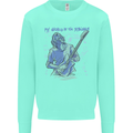 My World Is Six Strings Guitar Rock Music Kids Sweatshirt Jumper Peppermint