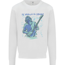 My World Is Six Strings Guitar Rock Music Kids Sweatshirt Jumper White