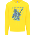 My World Is Six Strings Guitar Rock Music Kids Sweatshirt Jumper Yellow