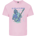 My World Is Six Strings Guitar Rock Music Kids T-Shirt Childrens Light Pink