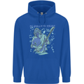 My World Is Six Strings Guitar Rock Music Mens 80% Cotton Hoodie Royal Blue