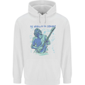 My World Is Six Strings Guitar Rock Music Mens 80% Cotton Hoodie White