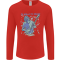 My World Is Six Strings Guitar Rock Music Mens Long Sleeve T-Shirt Red