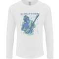 My World Is Six Strings Guitar Rock Music Mens Long Sleeve T-Shirt White