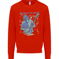 My World Is Six Strings Guitar Rock Music Mens Sweatshirt Jumper Bright Red