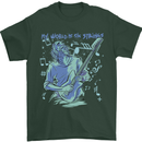 My World Is Six Strings Guitar Rock Music Mens T-Shirt 100% Cotton Forest Green