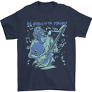 My World Is Six Strings Guitar Rock Music Mens T-Shirt 100% Cotton Navy Blue