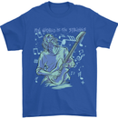 My World Is Six Strings Guitar Rock Music Mens T-Shirt 100% Cotton Royal Blue