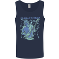 My World Is Six Strings Guitar Rock Music Mens Vest Tank Top Navy Blue