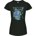 My World Is Six Strings Guitar Rock Music Womens Petite Cut T-Shirt Black