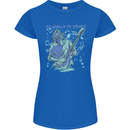 My World Is Six Strings Guitar Rock Music Womens Petite Cut T-Shirt Royal Blue