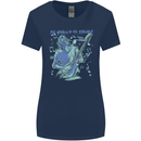 My World Is Six Strings Guitar Rock Music Womens Wider Cut T-Shirt Navy Blue