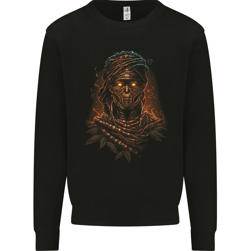 Mystical Mummy Egyptian Demon Fantasy Mens Sweatshirt Jumper Black