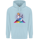 Mystical Panda Bear Unicorn Cat and Shark Childrens Kids Hoodie Light Blue