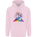 Mystical Panda Bear Unicorn Cat and Shark Childrens Kids Hoodie Light Pink