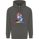 Mystical Panda Bear Unicorn Cat and Shark Childrens Kids Hoodie Storm Grey
