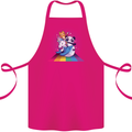 Mystical Panda Bear Unicorn Cat and Shark Cotton Apron 100% Organic Pink