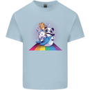 Mystical Panda Bear Unicorn Cat and Shark Kids T-Shirt Childrens Light Blue
