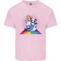 Mystical Panda Bear Unicorn Cat and Shark Kids T-Shirt Childrens Light Pink