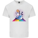 Mystical Panda Bear Unicorn Cat and Shark Kids T-Shirt Childrens White