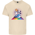 Mystical Panda Bear Unicorn Cat and Shark Mens Cotton T-Shirt Tee Top Natural