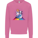 Mystical Panda Bear Unicorn Cat and Shark Mens Sweatshirt Jumper Azalea