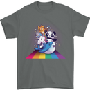 Mystical Panda Bear Unicorn Cat and Shark Mens T-Shirt 100% Cotton Charcoal