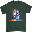 Mystical Panda Bear Unicorn Cat and Shark Mens T-Shirt 100% Cotton Forest Green